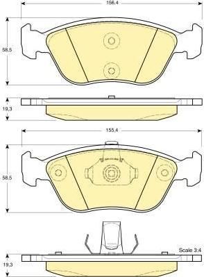 GIRLING Колодки торм. передн. Volvo C70 S70 V70 V70 XC (2723708, 6114062)