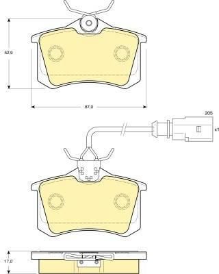 GIRLING Колодки тормозные задние VW SHARAN 95- FORD GALAXY 95-06 SEAT ALHAMBRA 96-10 (7M3698451E, 6114151)