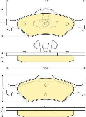 Girling 6114182 комплект тормозных колодок, дисковый тормоз на FORD FIESTA фургон (JV_)