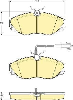 Girling 6114251 комплект тормозных колодок, дисковый тормоз на PEUGEOT BOXER автобус (230P)