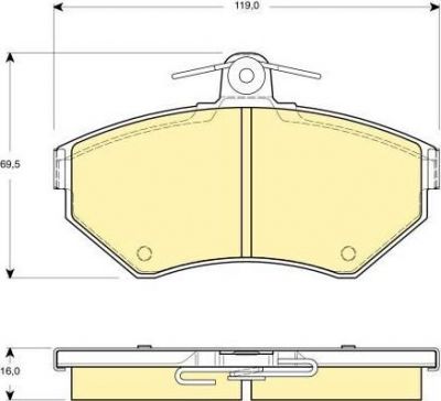 GIRLING Колодки торм пер GIV CABRIO (571969, 6114371)