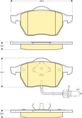 Girling 6114402 Колодки тормозные FORD GALAXY 95-06/VW SHARAN 95-10 передние