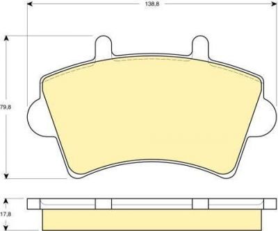 GIRLING Колодки тормозные NISSAN INTERSTAR/OPEL MOVANO/RENAULT MASTER 00- передние (6114424)