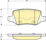 GIRLING Колодки тормозные MERCEDES W168/W169/W245/W414 VANEO задние (1694200420, 6114811)