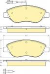 Girling 6114844 комплект тормозных колодок, дисковый тормоз на FIAT STILO (192)
