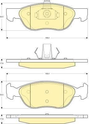 Girling 6114872 комплект тормозных колодок, дисковый тормоз на FIAT PUNTO (188)