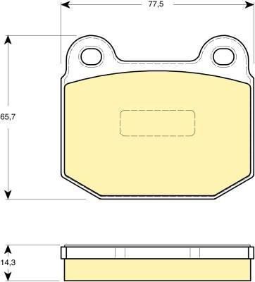Girling 6114932 комплект тормозных колодок, дисковый тормоз на OPEL SPEEDSTER
