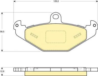 Girling 6114949 комплект тормозных колодок, дисковый тормоз на OPEL SPEEDSTER