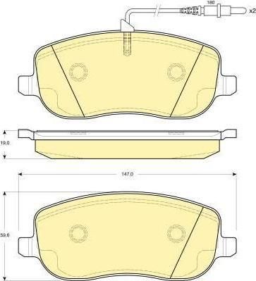 GIRLING Колодки торм.пер. Citroen - FIAT - LANCIA - Peugeo (573096, 6115031)