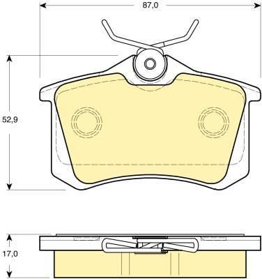 Girling 6115041 Колодки тормозные AUDI 95>/VOLKSWAGEN 92>05 задние