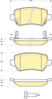 GIRLING Колодки тормозные зад. Opel Astra G 98-04 (1605995, 6115151)