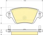 GIRLING Колодки торм зад с датч Ford Mondeo III 00-- JAGUAR X-TYPE 03> Renault Kangoo 01-- (7701207187, 6115254)