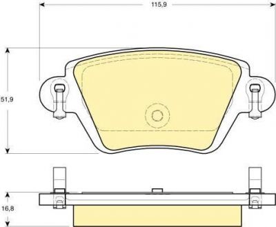 GIRLING Колодки торм зад с датч Ford Mondeo III 00-- JAGUAR X-TYPE 03> Renault Kangoo 01-- (7701207187, 6115254)