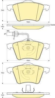 GIRLING Колодки тормозные передние VW T-5 97-03 SHARAN 95- FORD GALAXY (7D0698151A, 6115382)