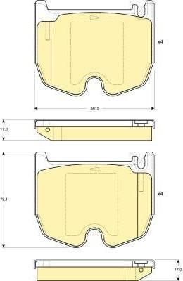 Girling 6115419 комплект тормозных колодок, дисковый тормоз на MERCEDES-BENZ CLS (C219)
