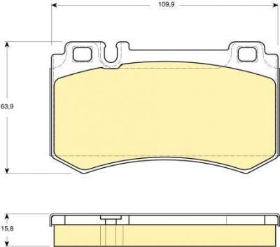 Girling 6115449 Колодки тормозные MERCEDES W211/209/220/215 AMG 55/63/65 задние