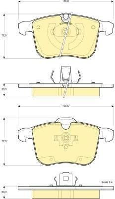 Girling 6115672 комплект тормозных колодок, дисковый тормоз на OPEL VECTRA C универсал