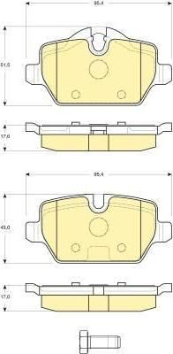 GIRLING Колодки тормозные задние дисковые E81 E87 E90 04- (34216779294, 6116121)