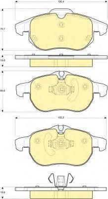 GIRLING Колодки тормозные OPEL SIGNUM 03>/VECTRA C 1.6-3.0/ASTRA H VXR передние (1605136, 6116132)