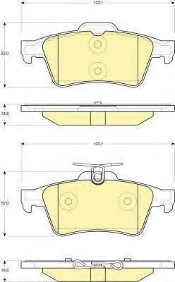 GIRLING Колодки тормозные задние Ford Focus II , III Mazda 3 VOLVO S40 II . (1233679, 6116212)