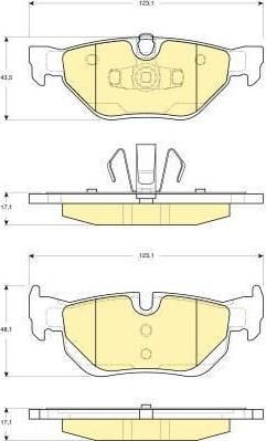 GIRLING Колодки тормозные задние E81 E87 E90 E91 E84 X1 (34216774692, 6116262)