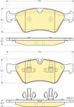GIRLING Колодки тормозные передние MB W164 (ML) X164 (GL) W211 W251 04> (1644200820, 6116422)
