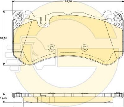 GIRLING Колодки передние MERCEDES W166 ML63 AMG, W212 E63 AMG(замена с 6118379) (0044208920, 6117349)