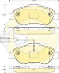 GIRLING Колодки тормозные передние FIAT 500 07- DOBLO 01- PANDA 09- QUBO 08- (77364477, 6117464)
