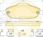 GIRLING Колодки тормозные перед. PSA 308 1,4/1,6L 07-> (425393, 6117614)