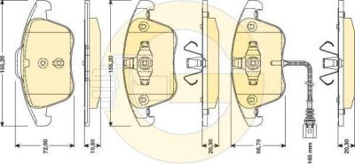 GIRLING Колодки тормозные VW SHARAN 10-/TIGUAN 07-/SEAT ALHAMBRA 10-передние (5N0698151, 6117622)