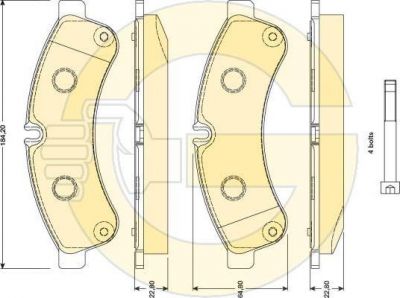 GIRLING Колодки тормозные IVECO DAILY 06- передние (42555633, 6117809)