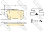 GIRLING Колодки тормозные RENAULT KANGOO 08- задние (440606267R, 6117861)