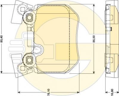 GIRLING Колодки тормозные дисковые, комплект 3 (E90) 330i (34216791421, 6117959)