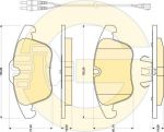 GIRLING Колодки тормозные передние CITROEN C5 08- (4254A7, 6118182)