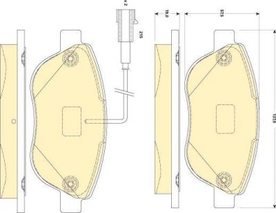 GIRLING Колодки тормозные FIAT 500 10-/PUNTO 08- передние (6118294)