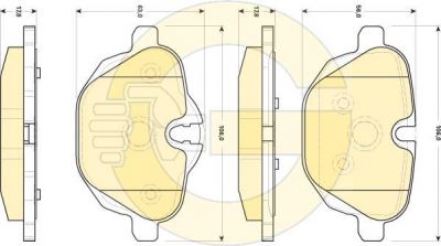 GIRLING Колодки тормозные задние 5 F10 F11 X3 F25 Z4 E89 2.0-3.0 10- (34216796741, 6118404)