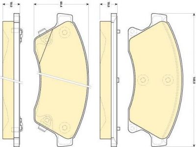 GIRLING Колодки тормозные перед. CHEVROLET Cruze Astra J 1,6-2,0L 09-> (542120, 6118439)