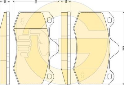 Girling 6118529 комплект тормозных колодок, дисковый тормоз на SKODA RAPID Spaceback (NH1)