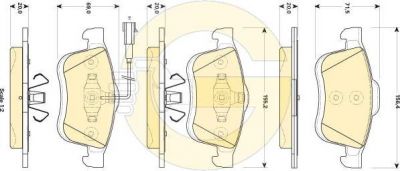 GIRLING Колодки тормозные FIAT DOBLO 01- передние (77365396, 6118644)