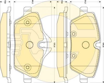 GIRLING Колодки тормозные перед. E87//MINI (R56) 1,6-2,0L 04-> (34116772892, 6118701)