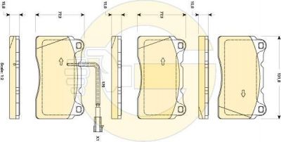 Girling 6118724 комплект тормозных колодок, дисковый тормоз на FIAT PUNTO EVO (199)