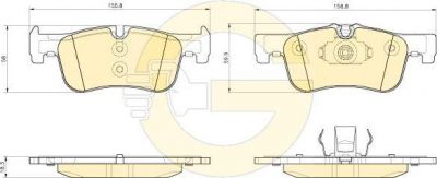 GIRLING Колодки тормозные 1 F20/F21 114-118 10- передние (34116858910, 6119352)