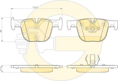 GIRLING КОМПЛЕКТ ТОРМОЗНЫХ КОЛОДОК, ДИСКОВЫЙ ТОРМОЗ (6119372)