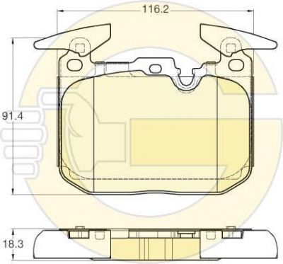 GIRLING Колодки тормозные 1 F20/F21/3 F30 11- передние (6119432)