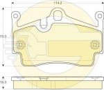 Girling 6119616 комплект тормозных колодок, дисковый тормоз на PORSCHE BOXSTER (987)