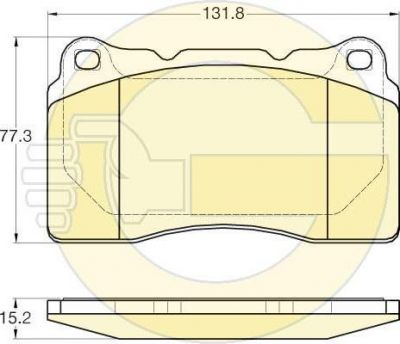 GIRLING Колодки тормозные VOLVO S60 2.5T AWD 03-10 передние (с ном.шасси 466813) (6120075)