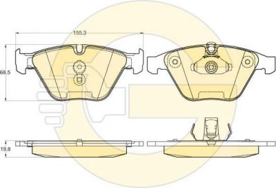 GIRLING Колодки тормозные E90/E60/E61/E63/E65/E66 передние (6120212)