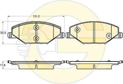 GIRLING Колодки тормозные VW POLO (RUS) 11-/SKODA FABIA 11- передние (6120271)