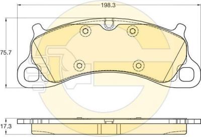 Girling 6120575 комплект тормозных колодок, дисковый тормоз на PORSCHE 911 кабрио (991)