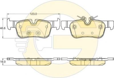 Girling 6120632 комплект тормозных колодок, дисковый тормоз на X1 (F48)